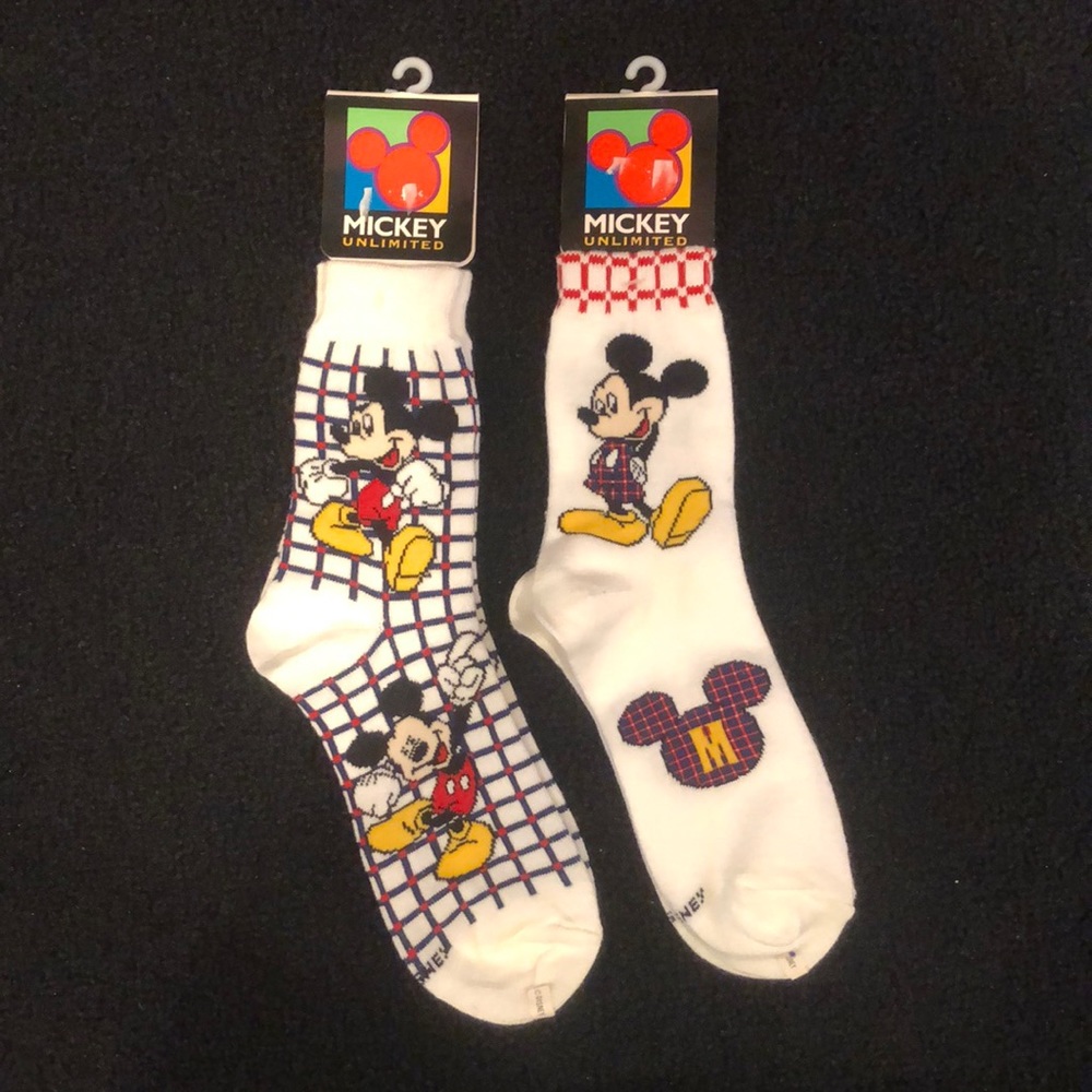 2 x Mickey Mouse High Socks